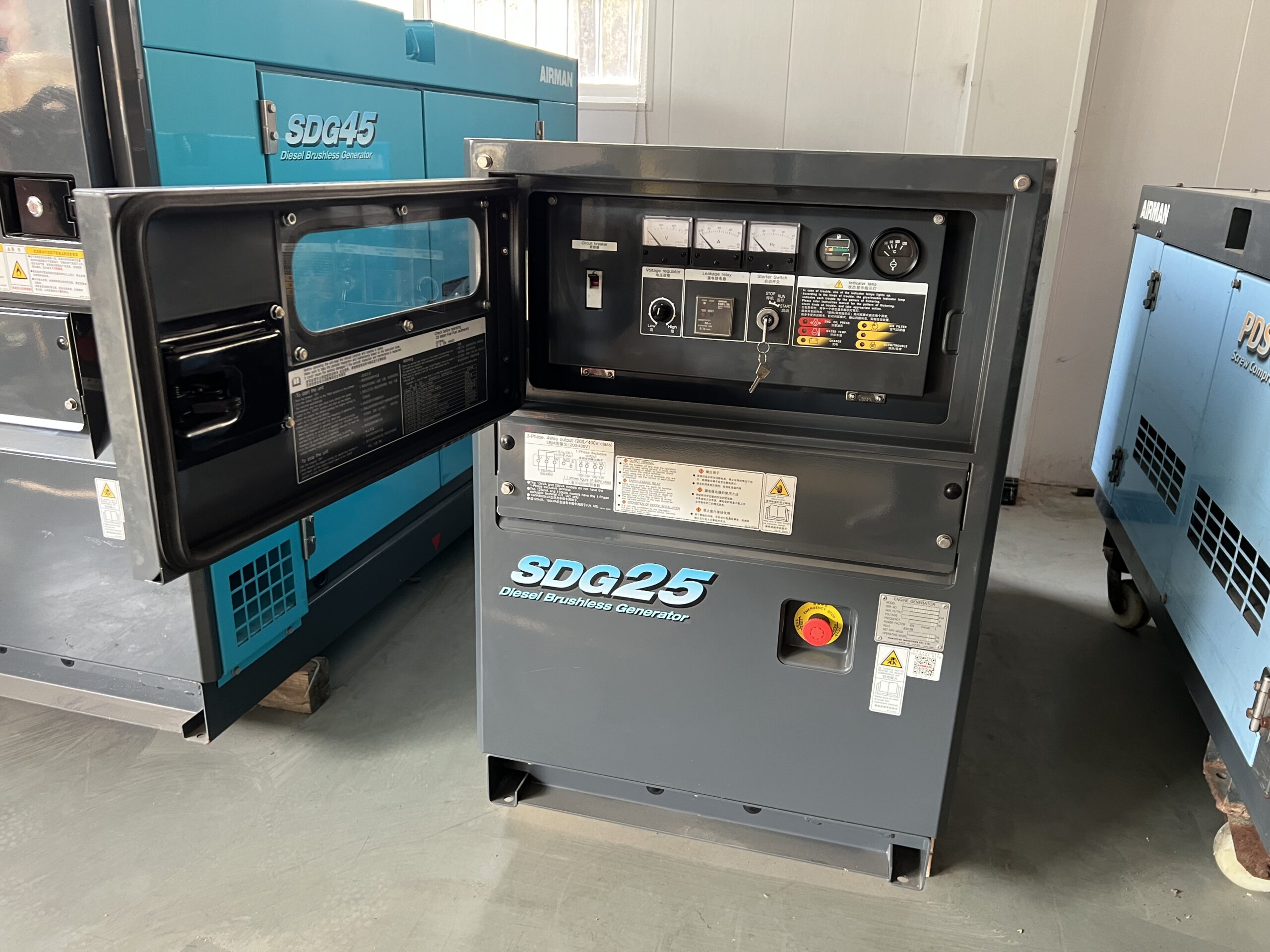 Used North Hokuetsu (Airman) 16kW Silent Canopy Diesel Generator with Kubota Engine – In Stock